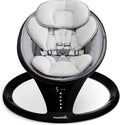 Munchkin Balancelle Électrique Bébé, Chaise Bascule Bébé avec Bluetooth & Sons, Rocker Portable Bébé avec Mouvement et Sons, Noir