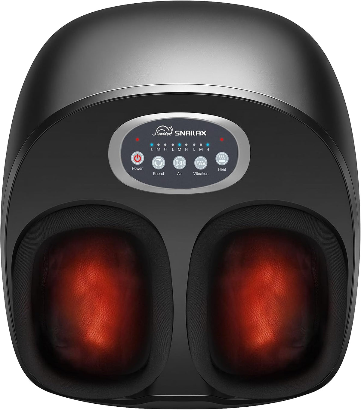 Snailax Masseur de pieds Shiatsu avec chaleur, pétrissage profond, compression, vibration, masseur électrique de pieds pour fasciite plantaire