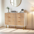Commode à 6 Tiroirs, Meuble de Rangement Chambre Adulte/Enfant, Longueur 100cm, Armoire à tiroirs avec Pieds Métal, Buffet Salon