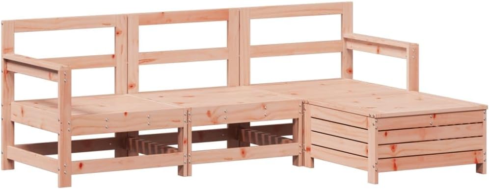 vidaXL Salon de Jardin 4 pcs Bois Massif Sapin de Douglas, Ensemble de canapés d'extérieur, Ensemble de canapés de Jardin
