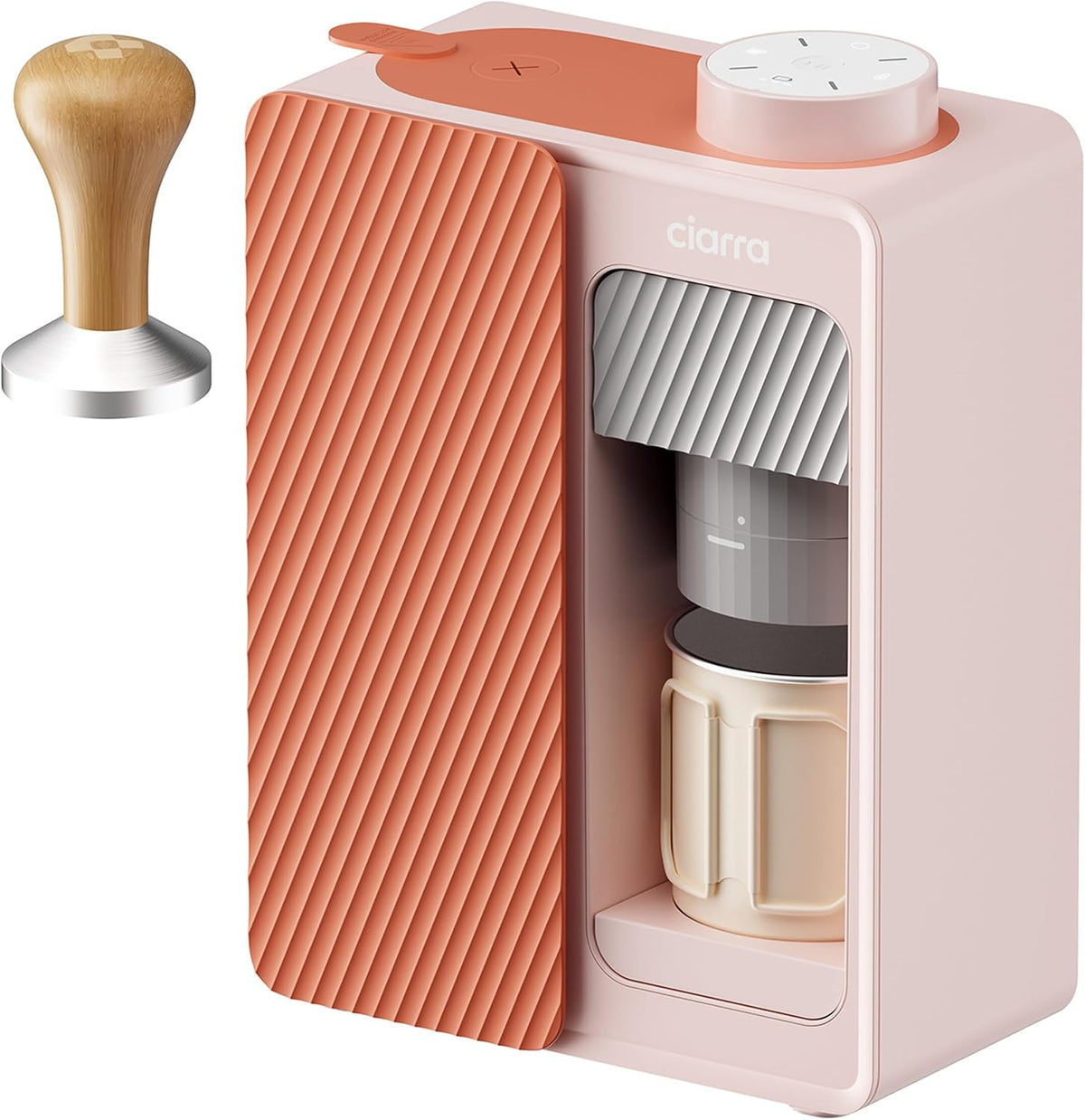 CIARRA Bloom Box Cafetière Portable - Machine à Espresso Nomade 15 Bars, Chauffage & Nettoyage Automatiques, Double Alimentation (Batterie & Secteur)