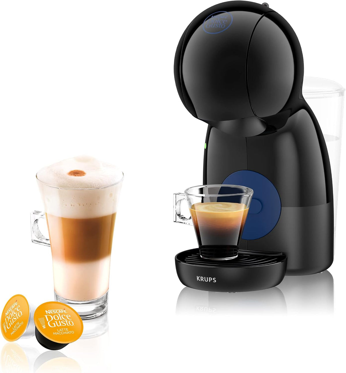 Krups Nescafé Dolce Gusto Machine à café capsules, Pression 15 bars, Cafetière dosettes, Multi-boissons froides ou chaudes, Intuitive, Compact