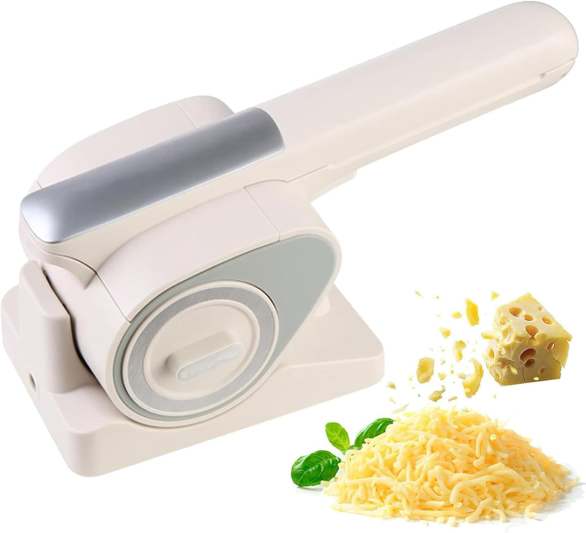 Râpe à fromage électrique sans fil, rechargeable automatique avec 2 tambours rotatifs, réduit le gaspillage alimentaire, idéal pour fromage, légumes