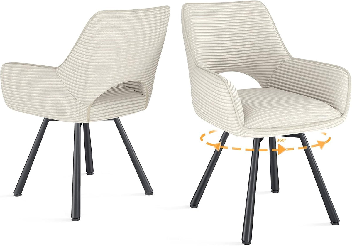 Chaise Pivotante 360°Salle à Manger Lot de 2,Peuvent Servir comme Chaise Velours, Chaises de Cuisine