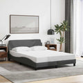 Solivagant Cadre de lit Dover Gris foncé 140x200 cm Tissu, (25 KG)