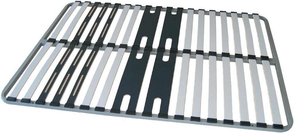 Promo Matelas Sommier Cadre Lattes Morphologiques - Gris - 140 X 190 Cm