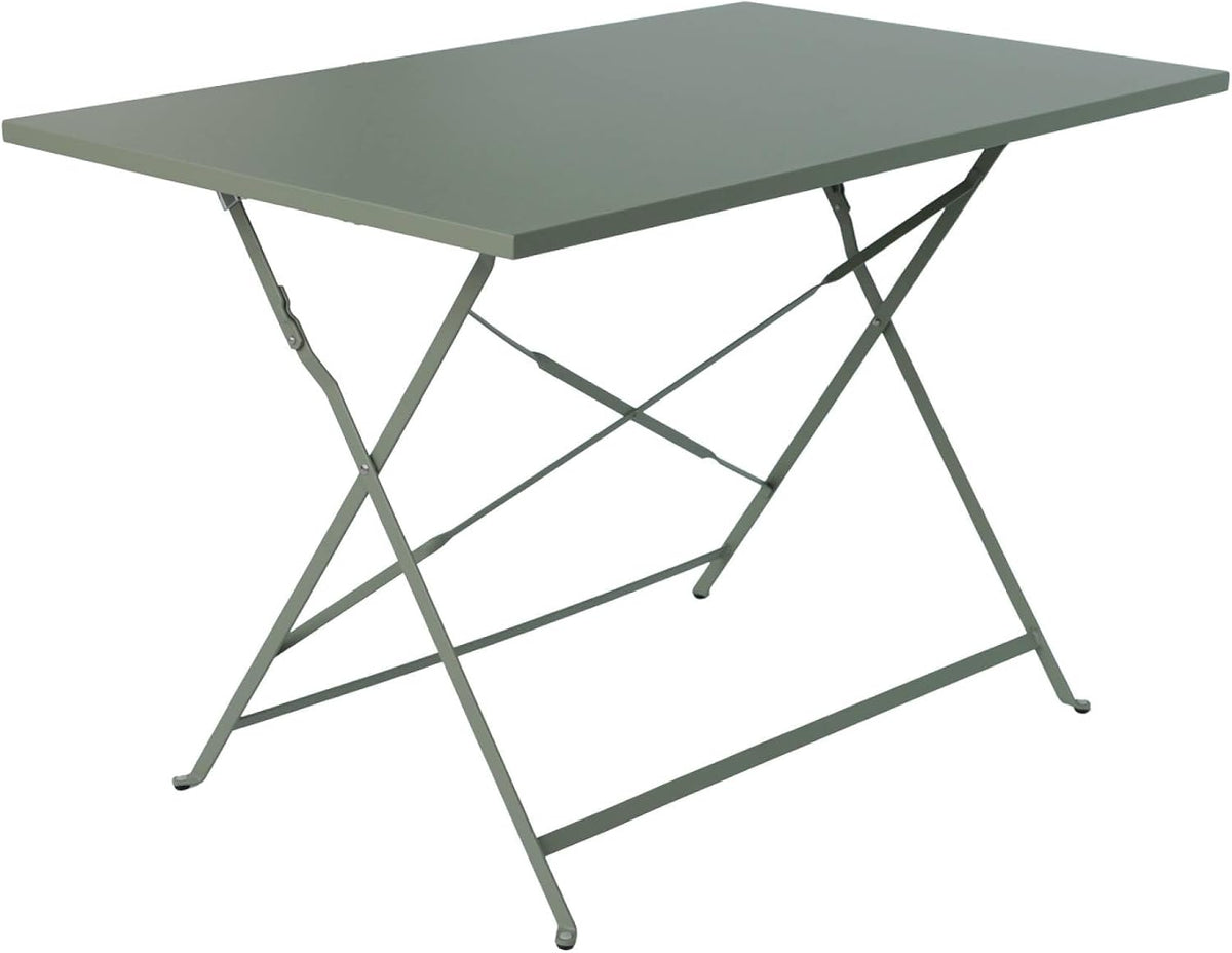 sweeek - Table de Jardin bistrot rectangulaire Pliable métal 110 x 70cm. 4 Places