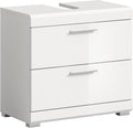 xonox.home Bad Scout X06A9707 Meuble sous-Vasque en Blanc Imitation Blanc Brillant Env. 60 x 56 x 34 cm