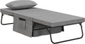 HOMCOM Fauteuil lit Convertible chauffeuse Chaise Longue et Pouf 4 en 1 avec Dossier inclinable 5 Positions 1 Place