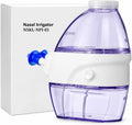 Irrigateur nasal électrique, système de rinçage salin avec deux buses et réservoir d'eau pour un usage quotidien, 1 pièce