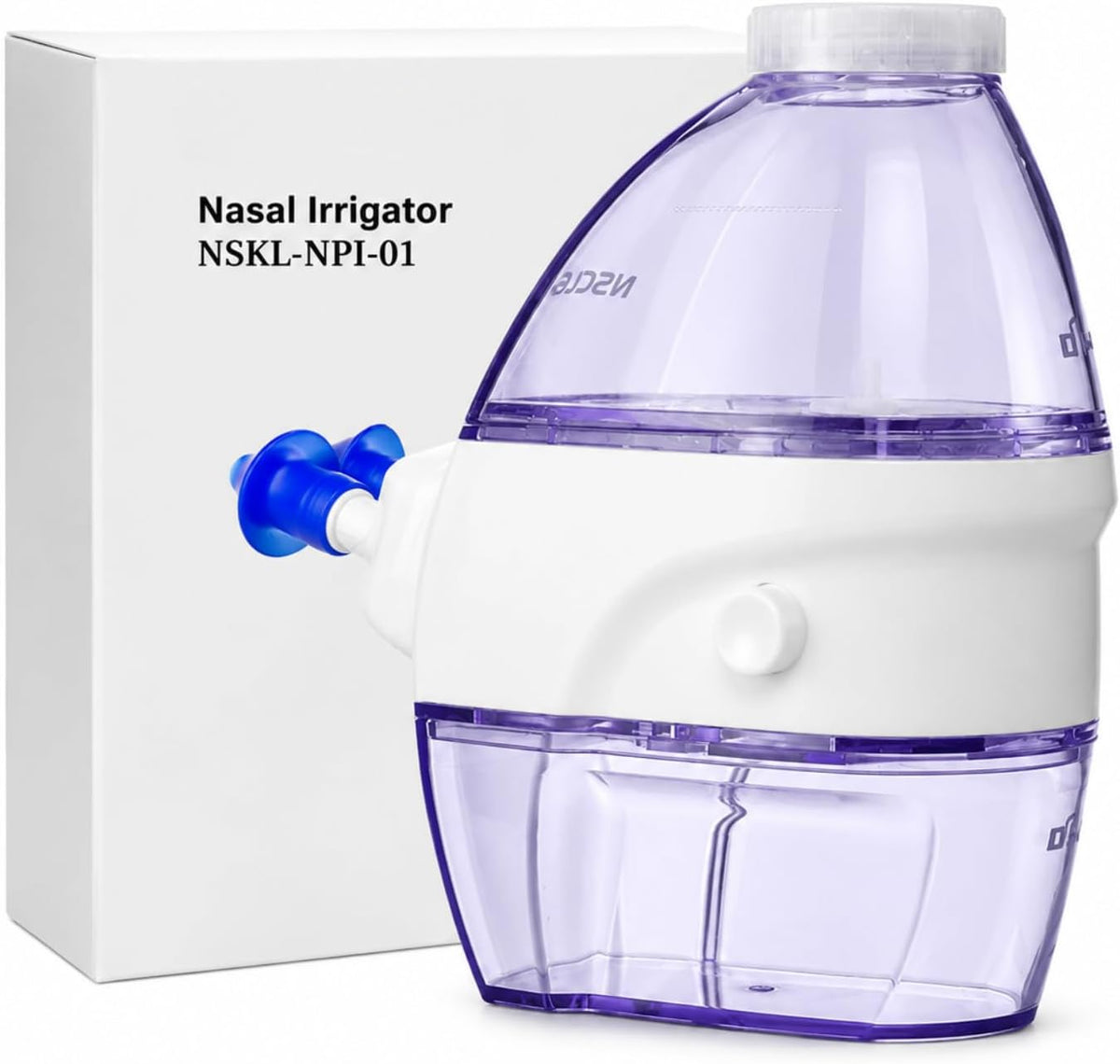 Irrigateur nasal électrique, système de rinçage salin avec deux buses et réservoir d'eau pour un usage quotidien, 1 pièce