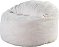 Bananair - Pouf Salon & Chambre en Bouclette - Confortable, Doux & Élégant - Assise Optimale, Généreusement Rembourré (100 cm, Blanc Cassé)