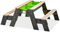 EXIT TOYS Aksent Table de Pique-Nique en Bois, Table de Sable et Table d'eau - Table de Jeu pour Enfants dans Le Jardin - avec 2 Bancs