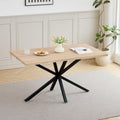 GrandCA HOME Table à Manger 140 cm, Table de Cuisine Moderne et Minimaliste, Quatre Pieds en Métal, Idéale pour Le Salon et la Salle à Manger