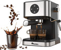 IAGREEA Machine à expresso professionnelle de 20 bars avec mousseur à lait et baguette à vapeur, réservoir d'eau amovible de 1,4 l