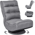 RELAX4LIFE Chaise de Sol Pliable Réglable en 5 Positions, Fauteuil au Sol à 360° et Cadre en Fer Robuste, Chaise de Meditation pour Lire