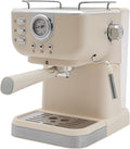 Machine à café porte-filtre - Machine à expresso 20 bars - Cafetière à cappuccino - Machine à expresso compacte avec mousseur à lait automatique