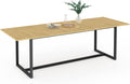IDMarket - Table à Manger Extensible Rectangle Detroit 8-12 Personnes Design Industriel 200-250 cm