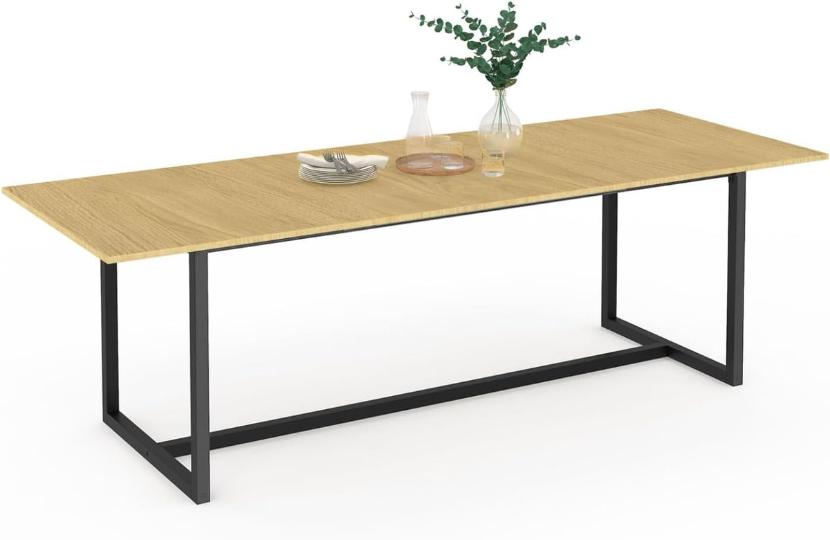 IDMarket - Table à Manger Extensible Rectangle Detroit 8-12 Personnes Design Industriel 200-250 cm