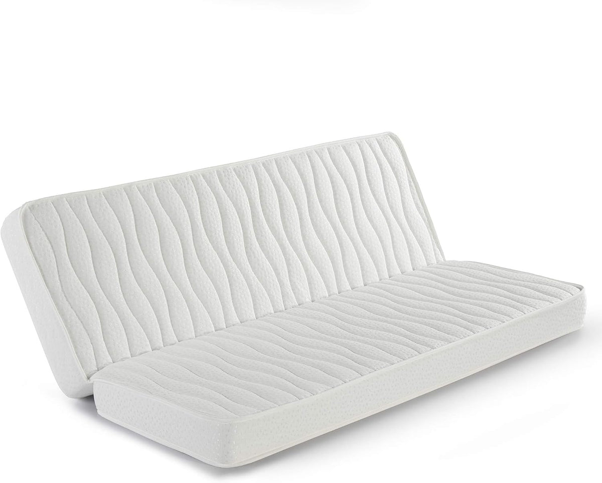 marcKonfort Matelas clic clac 140x200 pour canapé-lit, 13cm de Hauteur, Tissus strecht avec Rivet de sécurité.