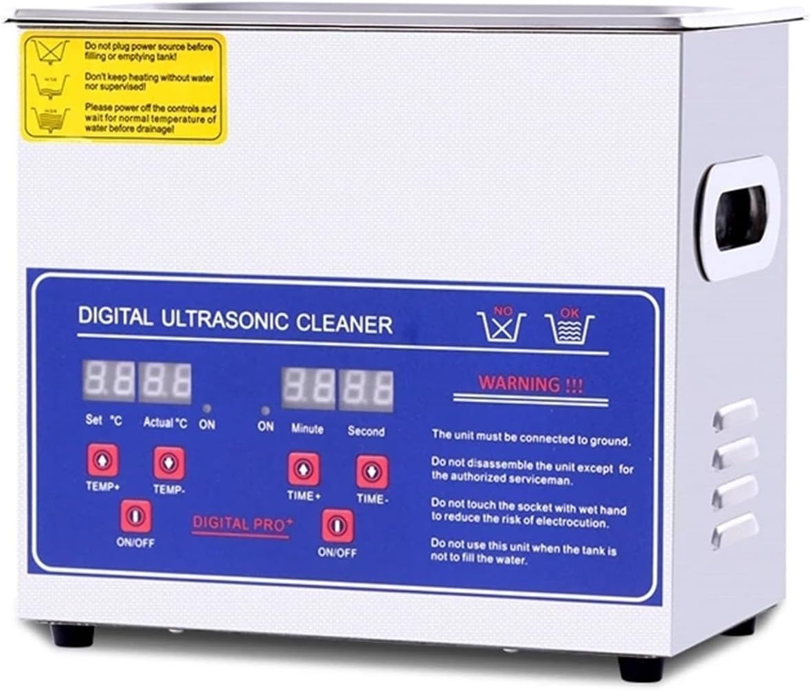 Nettoyeur à ultrasons 2L 3L en Option Nettoyeur À Ultrasons Numérique Ultra Nettoyant Minuterie De Bain Boîte Acier Inoxydable Machine Nettoya(2L)