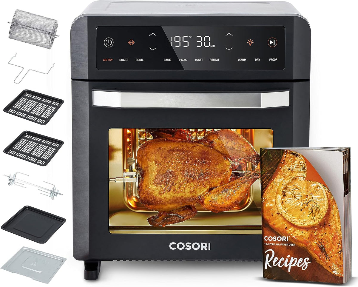 COSORI Air Fryer Mini Four 12L, Friteuse sans Huile 1800w, Fonctions 11 en 1 avec Airfryer, Déshydrater, Réchauffer et KeepWarm