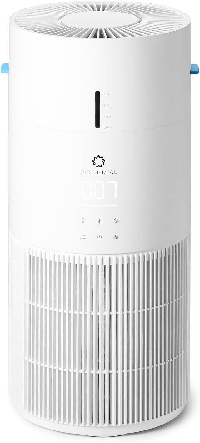 Airthereal AEH300 Purificateur et Humidificateur, Appareil 2-en-1 111m² avec filtre 3 étapes et moniteur d'air. Mode sommeil silencieux et humidité
